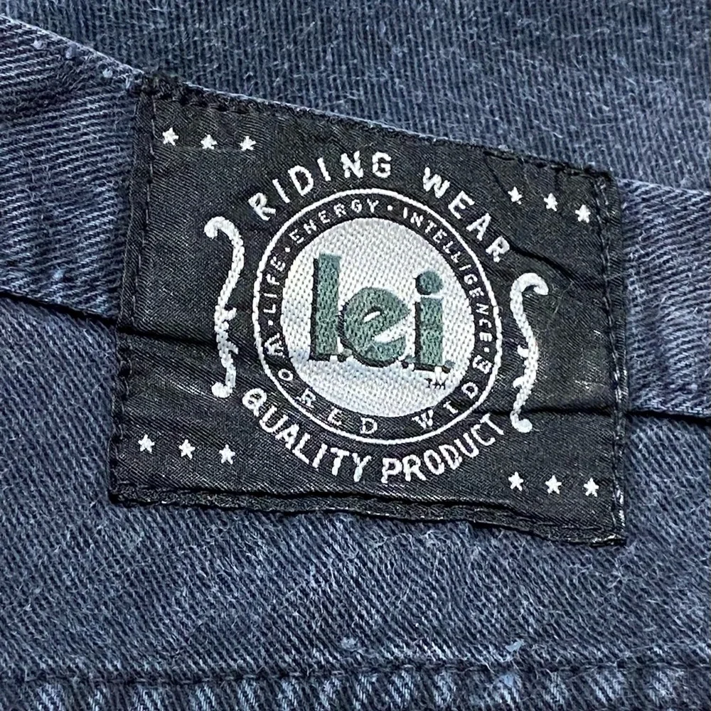 Vintage LEI Jean Shorts Women 7 High Waisted 90’s Black Denim Casual Made in USA